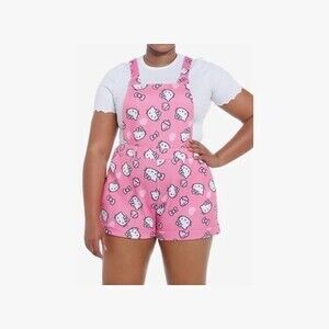 Hello Kitty Pink Scuba Shortalls 1x Nwt